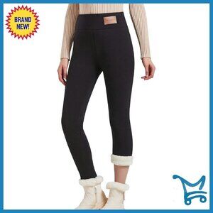 Fleece Lined Thermal Leggings High Waisted Stretchy Winter Warm Pants